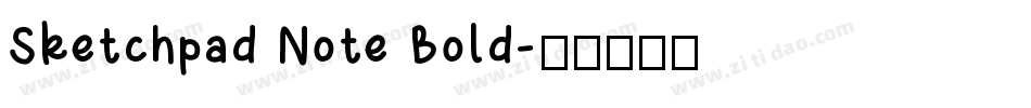 Sketchpad Note Bold字体转换